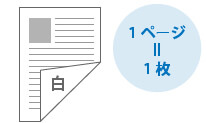 片面印刷の場合